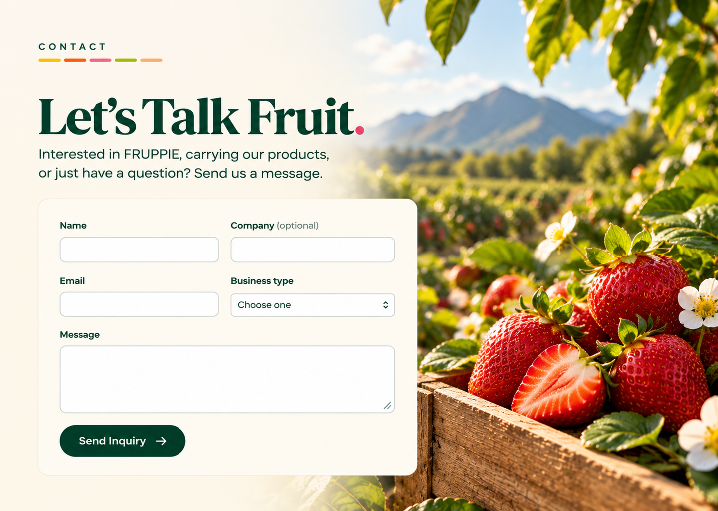 Contact FRUPPIE — Let's Talk Fruit.