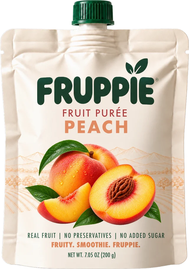 FRUPPIE Peach fruit purée pouch